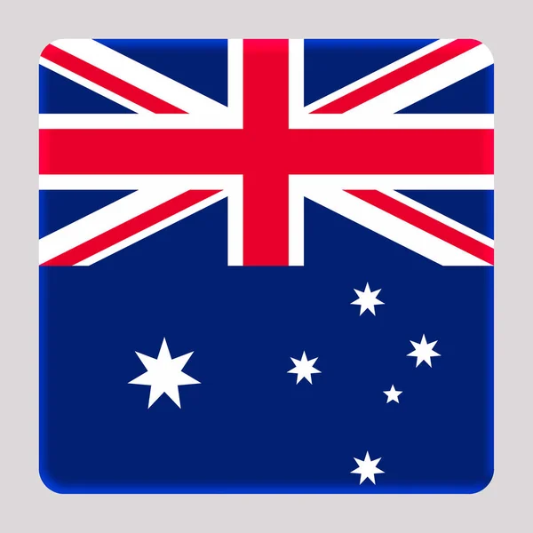 立方背景下的澳大利亚3D国旗 — 图库照片