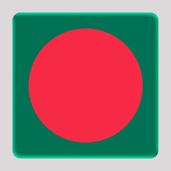 Bandera Bangladesh Sobre Fondo Cuadrado Avatar —  Fotos de Stock