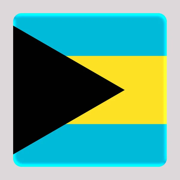 Bandeira Bahamas Fundo Quadrado Avatar — Fotografia de Stock