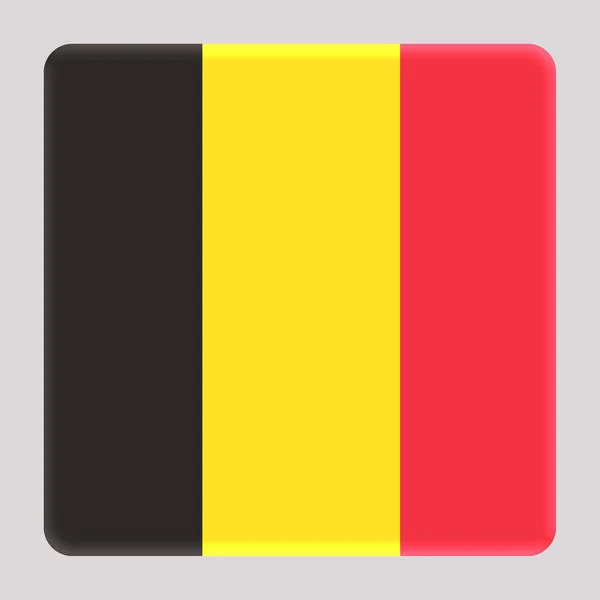 Flagga Belgien Avatar Fyrkantig Bakgrund — Stockfoto