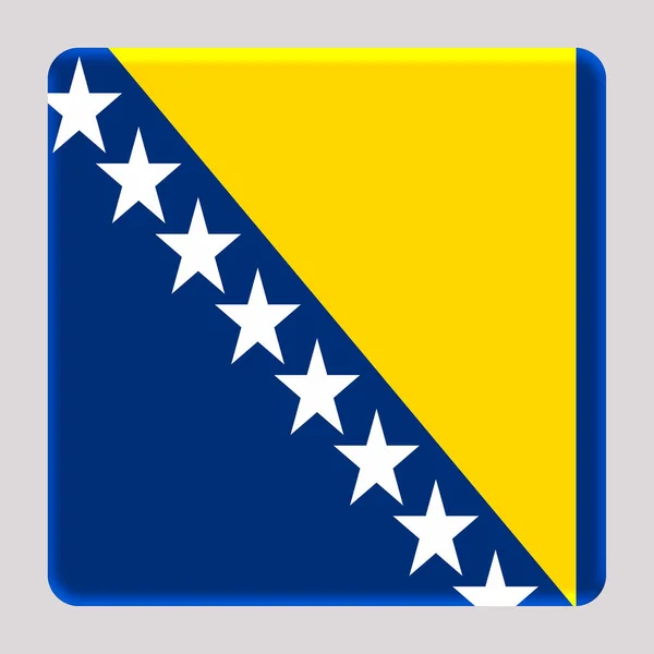 Прапор Боснії Герцеговини Аватар Квадратного Фону — стокове фото