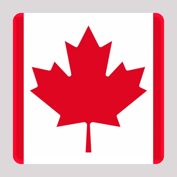 Vlag Van Canada Een Avatar Vierkante Achtergrond — Stockfoto