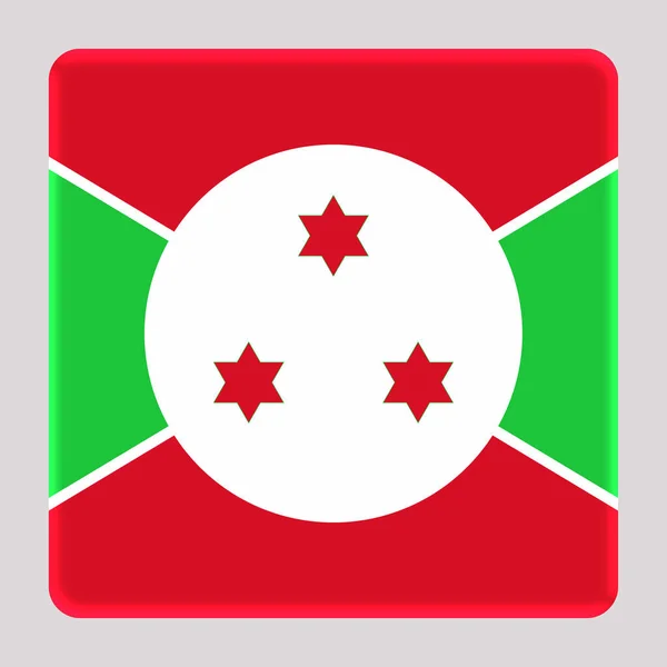 Burundi Nin Boyutlu Bayrağı Avatar Kare Arka Planda — Stok fotoğraf