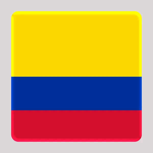 Flagge Kolumbiens Auf Einem Avatar Quadrat Hintergrund — Stockfoto