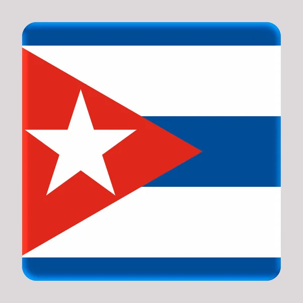 Vlajka Kuby Avatar Náměstí Pozadí — Stock fotografie
