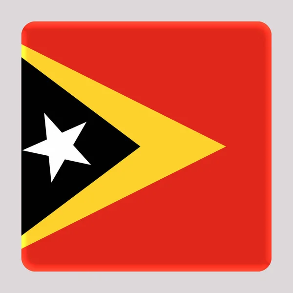 Drapeau Timor Oriental Sur Fond Carré Avatar — Photo