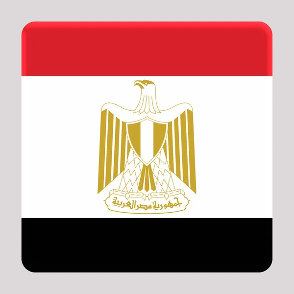 Flagge Ägyptens Auf Einem Avatar Quadrat Hintergrund — Stockfoto
