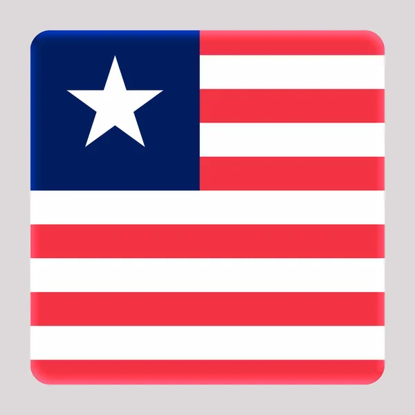 Flagge Von Liberia Auf Einem Avatarquadrat Hintergrund — Stockfoto