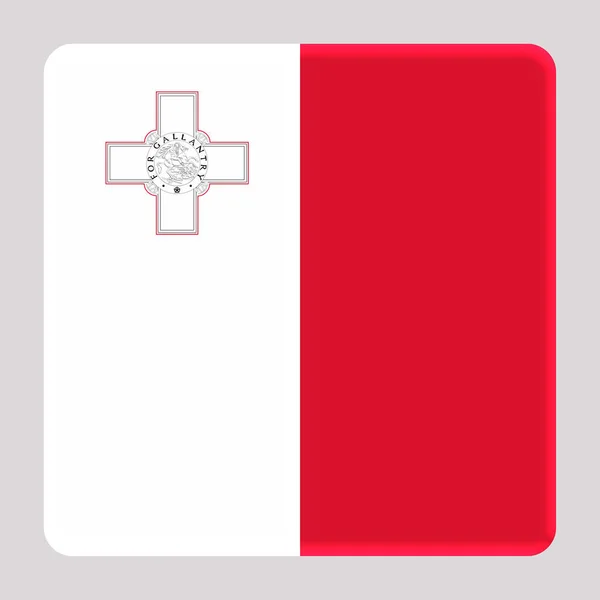 Zászló Málta Egy Avatar Tér Háttér — Stock Fotó