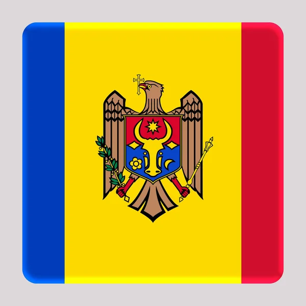 Прапор Молдови Аватар Квадратному Фоні — стокове фото
