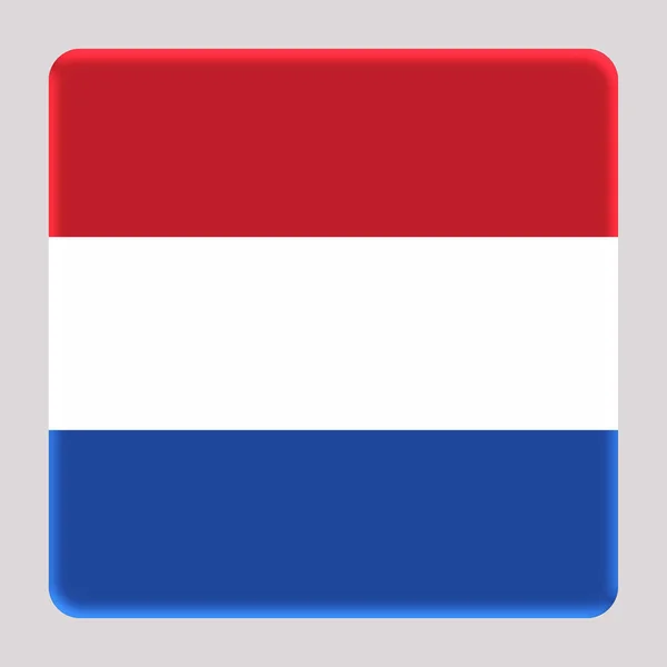 Bandeira Holanda Fundo Quadrado Avatar — Fotografia de Stock
