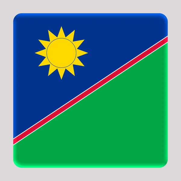 Bandiera Della Namibia Sfondo Quadrato Avatar — Foto Stock