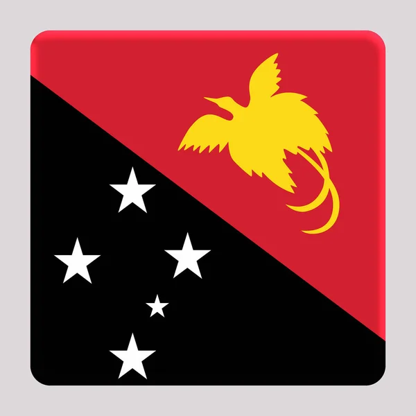 Bandera Papúa Nueva Guinea Sobre Fondo Cuadrado Avatar —  Fotos de Stock