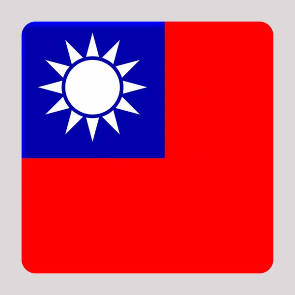 Bandiera Della Repubblica Cina Sfondo Quadrato Avatar — Foto Stock