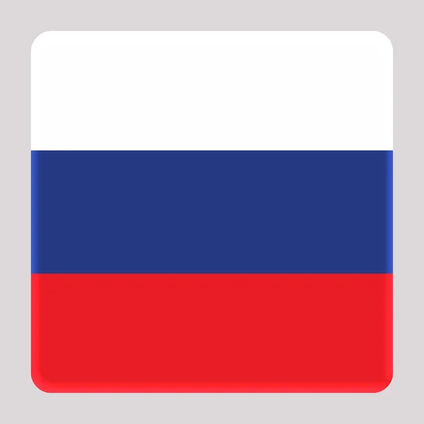 Bandera Rusia Sobre Fondo Cuadrado Avatar —  Fotos de Stock