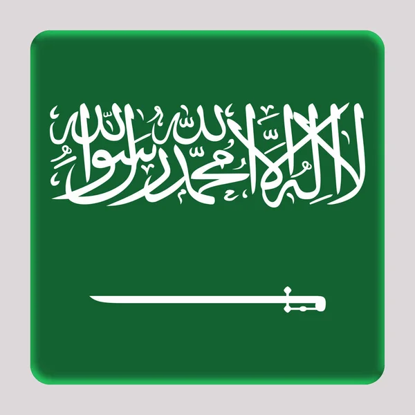 Vlajka Saúdské Arábie Pozadí Avatar Náměstí — Stock fotografie