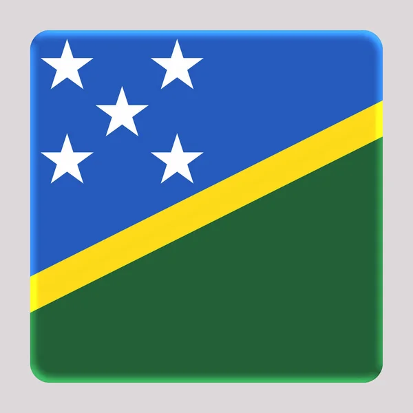 Flagge Der Salomonen Auf Einem Avatarquadrat Hintergrund — Stockfoto