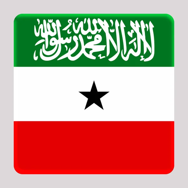Flagge Von Somaliland Auf Einem Quadratischen Hintergrund — Stockfoto