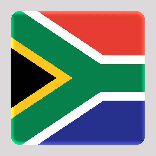 Avatar Kare Arka Planında Güney Afrika Nın Bayrağı — Stok fotoğraf