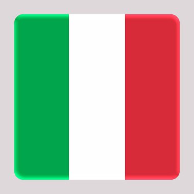 Avatar kare arka planında 3D İtalya Bayrağı.