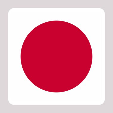 Japonya 'nın 3 boyutlu bayrağı avatar kare arka planda.