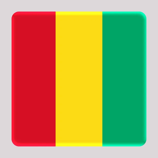 Flagga Guinea Avatar Fyrkantig Bakgrund — Stockfoto