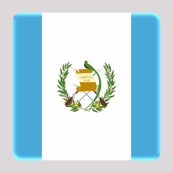 Bandeira Guatemala Fundo Quadrado Avatar — Fotografia de Stock