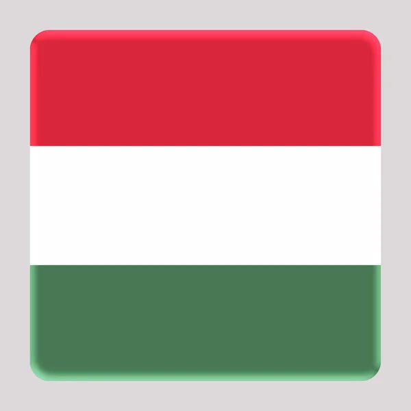 Bandeira Hungria Fundo Quadrado Avatar — Fotografia de Stock