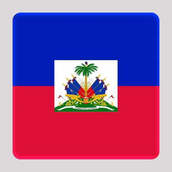 Bandeira Haiti Fundo Quadrado Avatar — Fotografia de Stock