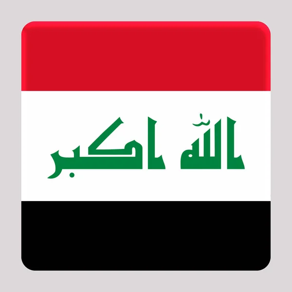 Flagge Des Irak Auf Einem Avatarquadrat Hintergrund — Stockfoto