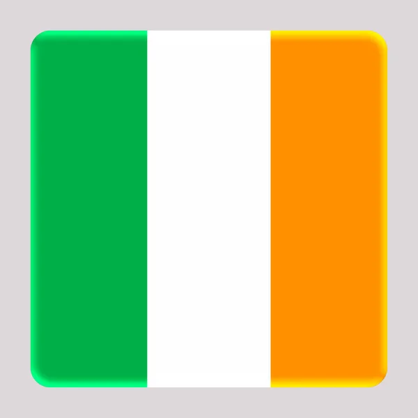 Flagge Von Irland Auf Einem Avatarquadrat Hintergrund — Stockfoto