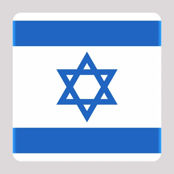 Bandera Israel Sobre Fondo Cuadrado Avatar — Foto de Stock