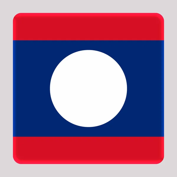 Bandeira Laos Fundo Quadrado Avatar — Fotografia de Stock