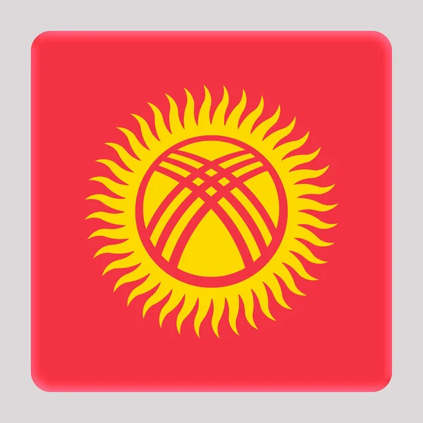 立方背景下的吉尔吉斯斯坦3D国旗 — 图库照片