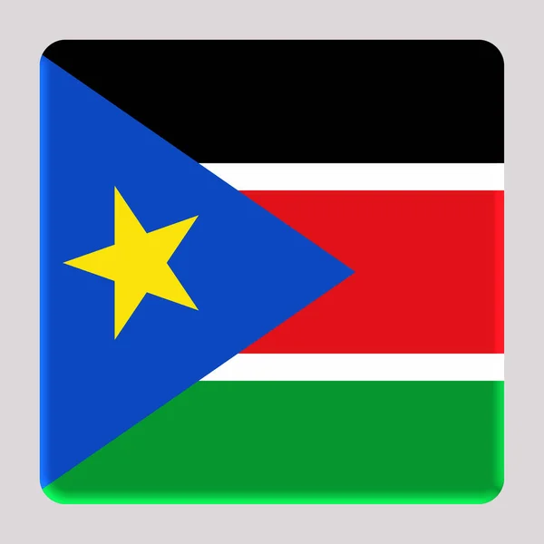 Σημαία Του Νότιου Σουδάν Ένα Τετράγωνο Φόντο Avatar — Φωτογραφία Αρχείου
