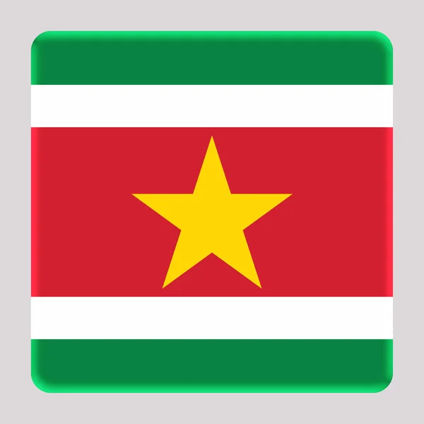 Bandera Surinam Sobre Fondo Cuadrado Avatar — Foto de Stock