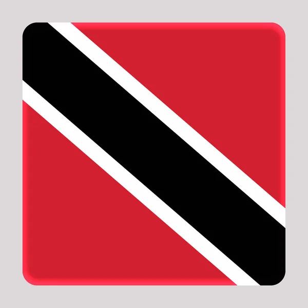 Bandera Trinidad Tobago Sobre Fondo Cuadrado Avatar — Foto de Stock