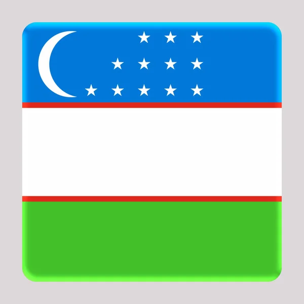 Flagge Von Usbekistan Auf Einem Avatarquadrat Hintergrund — Stockfoto