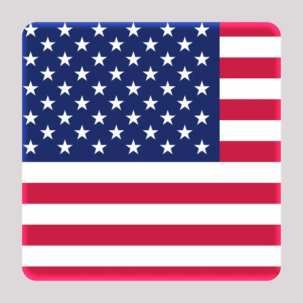 Flag United States America Avatar Square Background — Stock Photo, Image