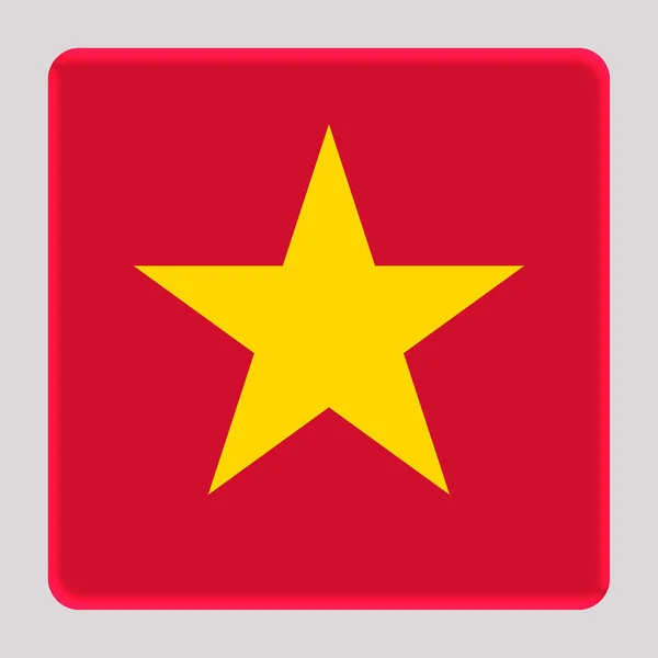 Bandera Vietnam Sobre Fondo Cuadrado Avatar —  Fotos de Stock