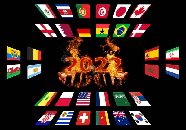 Concept Illustration Groups World Cup Qatar 2022 Championship All Qualifying — Stock Photo, Image