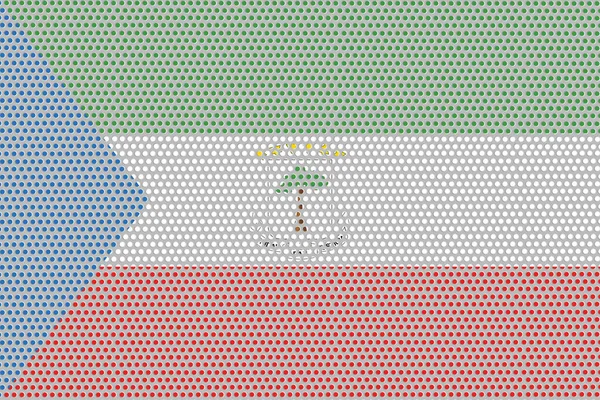 Flag Equatorial Guinea Metal Wall Background — Foto de Stock