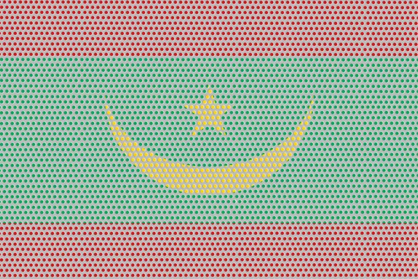 Flag Mauritania Metal Wall Background — Stock Fotó