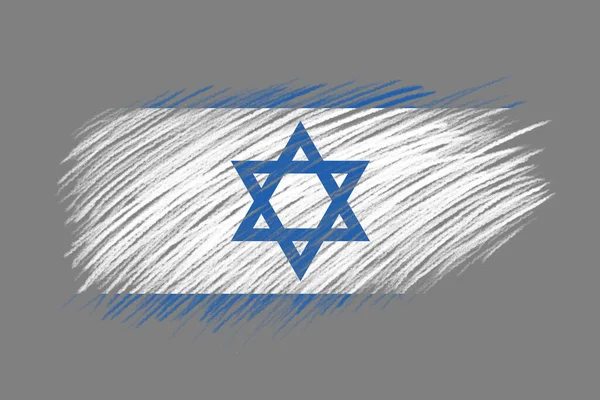 Bandera Israel Estilo Vintage Cepillo Fondo — Foto de Stock