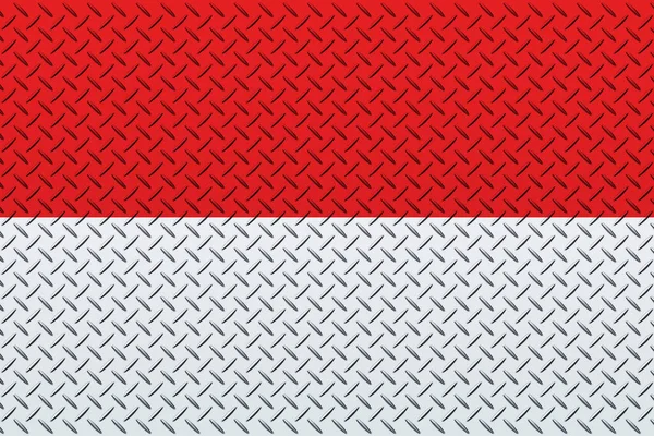 Прапор Індонезії Металевому Фоні Стіни — стокове фото