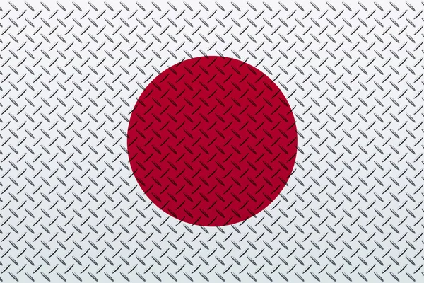 Bandeira Japão Fundo Parede Metal — Fotografia de Stock