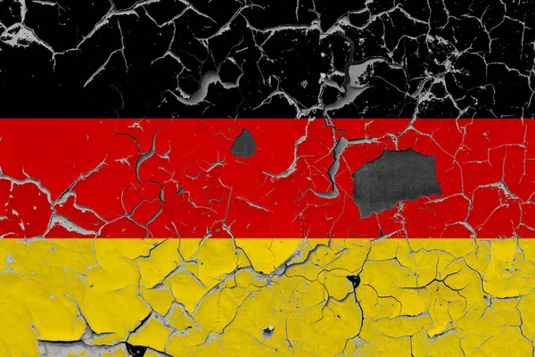 Bandiera Della Germania Vecchio Sfondo Muro Pietra — Foto Stock