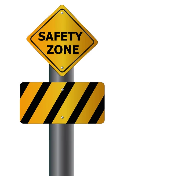 Señal Etiqueta Zona Seguridad Advertencia Peligro — Foto de Stock