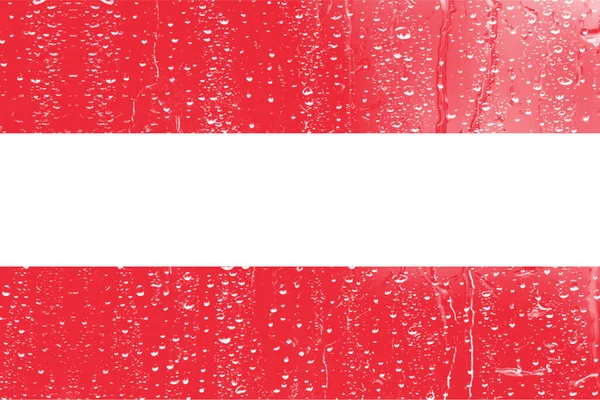 Прапор Австрії Склі Краплею Води — стокове фото