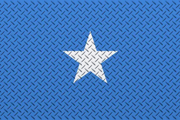 Flagga Somalia Metallvägg Bakgrund — Stockfoto